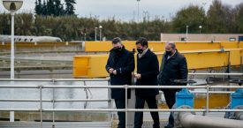 Miquel Noguer visita l'EDAR de Blanes, un exemple d'instal·lació de tractament global de l'aigua